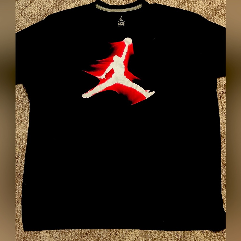 Nike Air Jordan Jumpman Dri-Fit Short Sleeve Shirt Men's Size 2xl Black Red